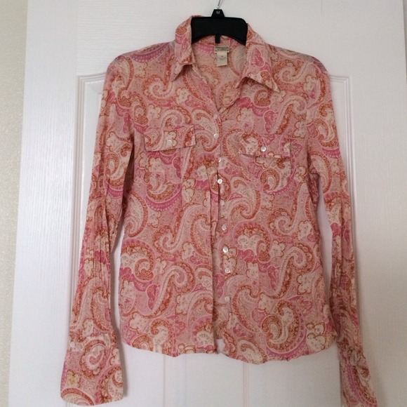Lucky Brand long sleeve cotton blouse.