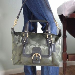 *REDUCED AGAIN!!! Coach Signature Metallic Satchel