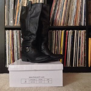 ♥️Wide calf black boots 👢