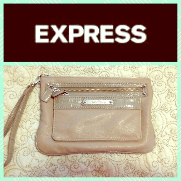 Express Beige Wristlet