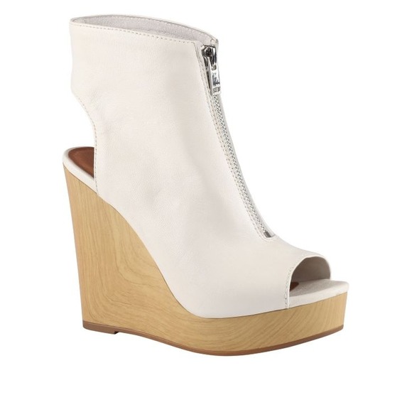 ALDO Shoes - 🚫SOLD🚫White Open Toe Wedge Booties