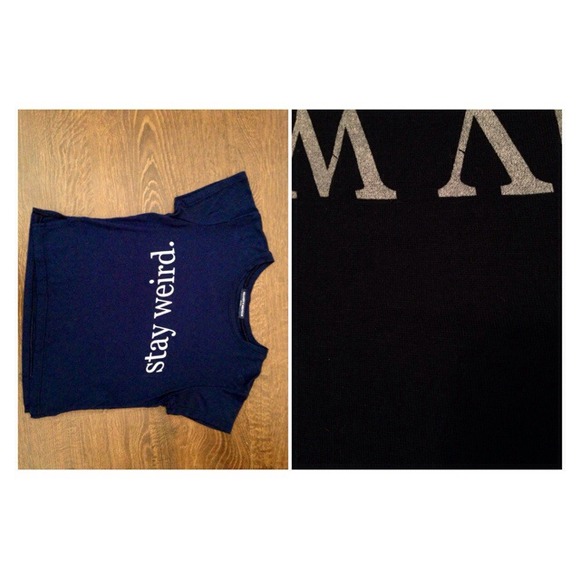 Stay Weird Crop Top Brandy Melville