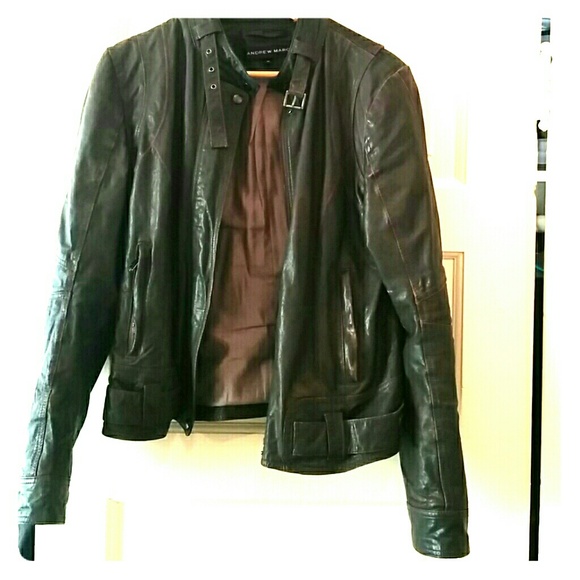 Gray leather jacket