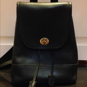 Leather Coach Mini Backpack