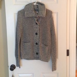 Gray Button Up Sweater