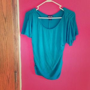 Aqua Blue Dressy Top