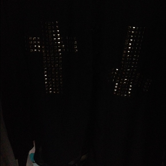 Black chiffon top NEW
