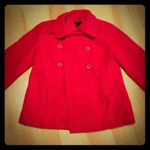 Vibrant red Peacoat
