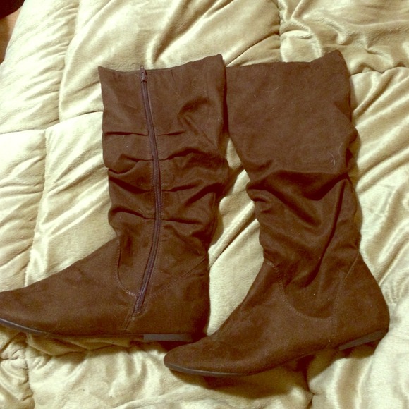 Brown Suede-like Boots - SZ 8.5 women's