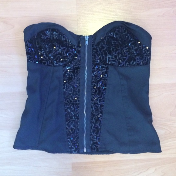 Black Sequin tube top
