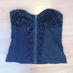 Black Sequin tube top