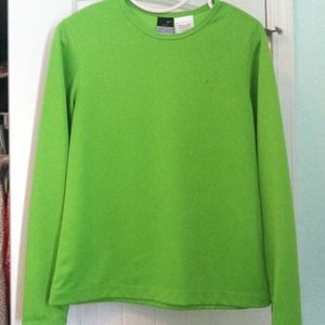 Lime green Nike dri fit long sleeve shirt