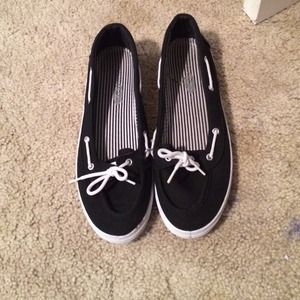 Black slip ons