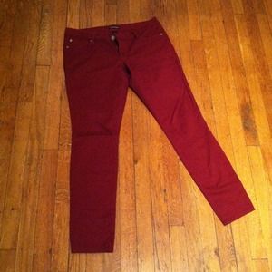 Dark red Express jeans!