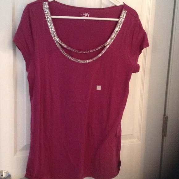 LOFT shirt with embellishments size L SOLD