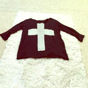 REDUCED! 🎉 Brandy Melville cross sweater! OS