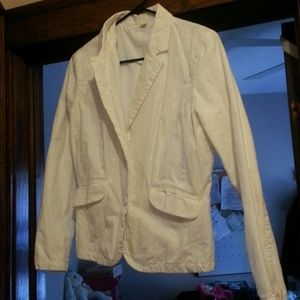 Size Medium white cotton blazer