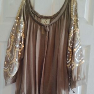 Sequin top w tank under