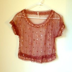 Free People Beaded Crop Top