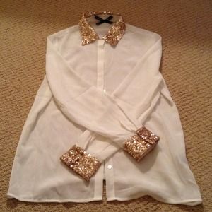 Sheer sparkle blouse
