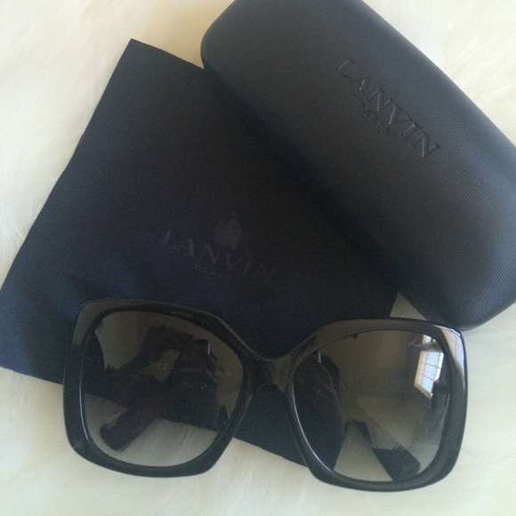 NWOT*Lanvin Sunglasses with Marble Print Arms - Picture 4 of 5