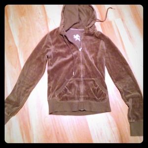 Express Zip-Front Velour Hoodie