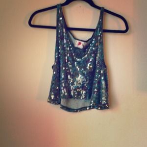 Free People sequin crop top