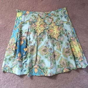 Dailey Fuentes pleated print skirt size 6