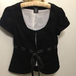Black short sleeve jacket