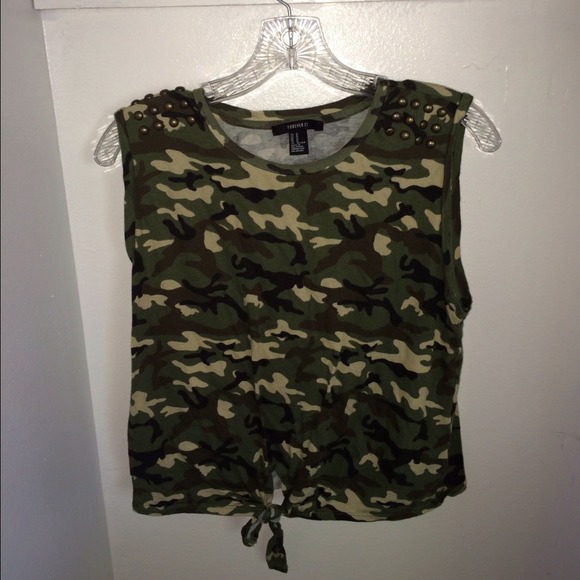 Camo tie shirt