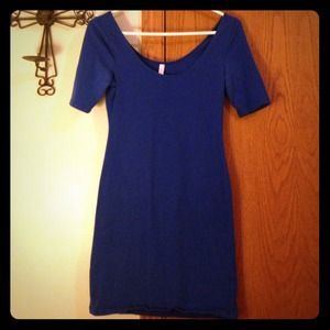 Blue fitted dress