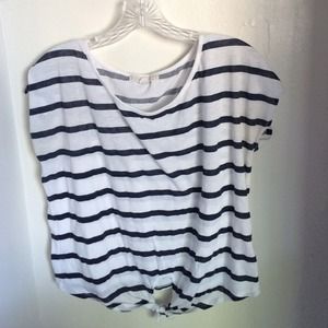 Forever 21 striped tie shirt