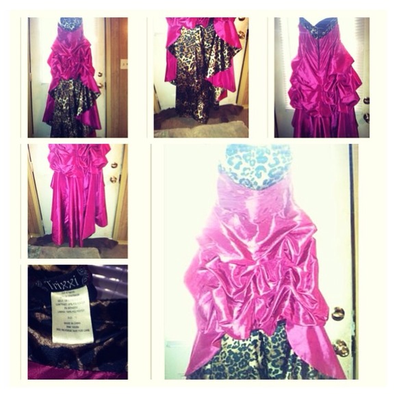 Hi-low cheetah & pink Prom dress !