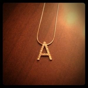 'A' Initial Pendant Neclace