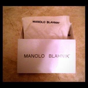 Manolo Blahnik box and dust cover.