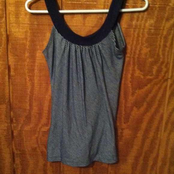 Blue and white tank top