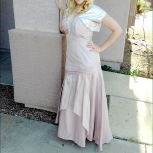 Pale pink mermaid style dress size 8 or 10.