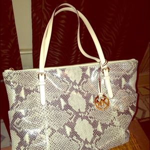 Authentic snake print MK Tote.