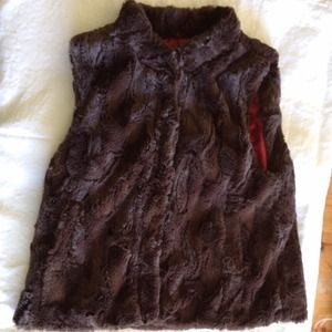 Macy's faux fur vest