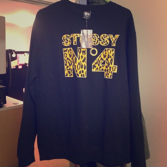 NWT Stussy Black Noir Crewneck hoodie