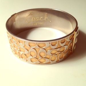 Coach Gold and Silver Signature Bangle