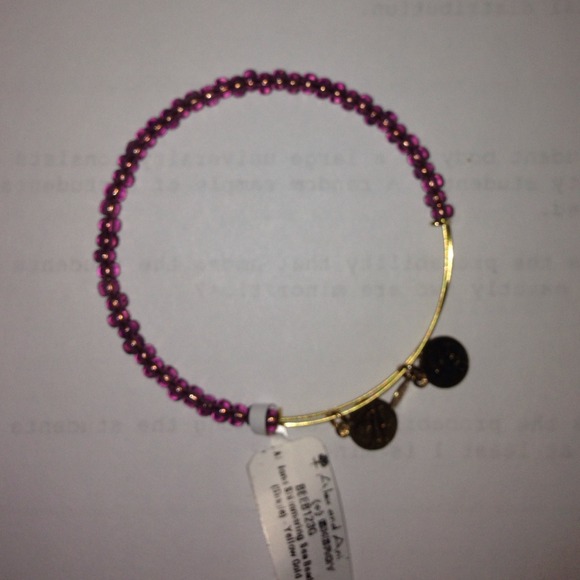 Alex and Ani Shimmering Sea Bead Purple Bracelet