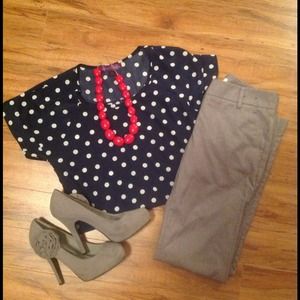 Polka dot blouse