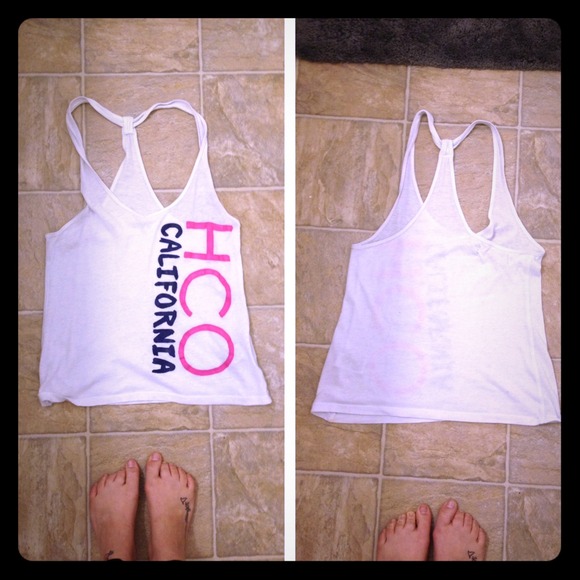 ❌SOLD❌Hollister white tank top - Picture 1 of 3