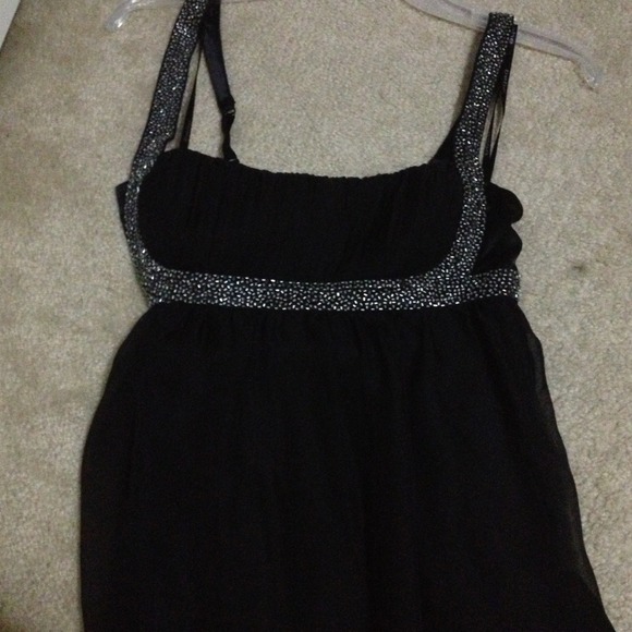 NWT Bebe beaded strap baby doll tank