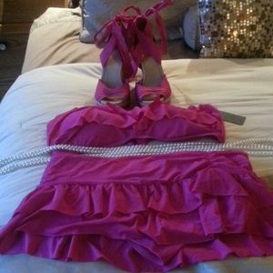 Hot Pink 2pc Bathing Suit