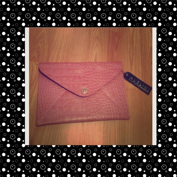 Clutches & Wallets - ❤️Auslini pink clutch (new) *genuine leather*
