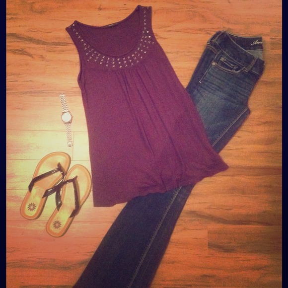 Grey flowy top