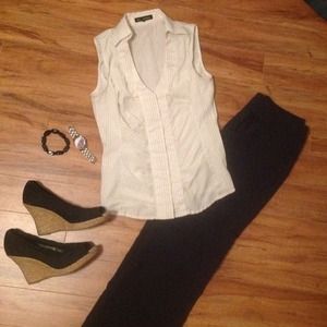 Express pinstripe button down shirt
