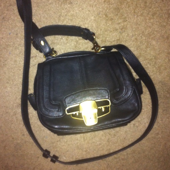 Forever21 black and gold bag